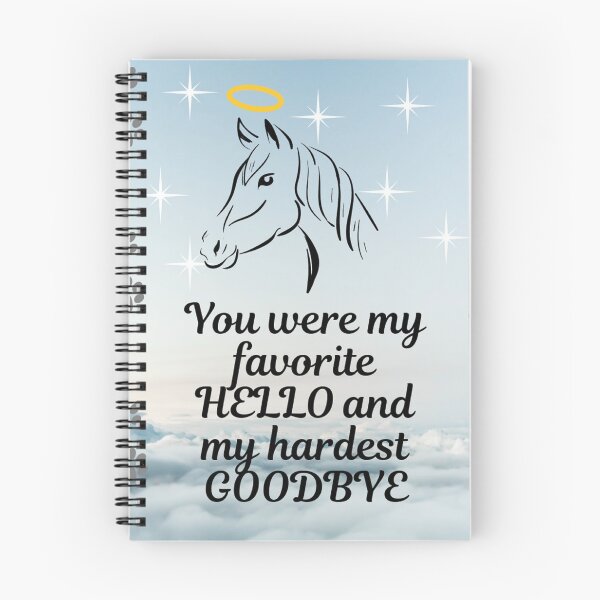 Item preview, Pet grief heavenly clouds Hello Goodbye Remembrance Horse designed and sold by Kamira Gayle.