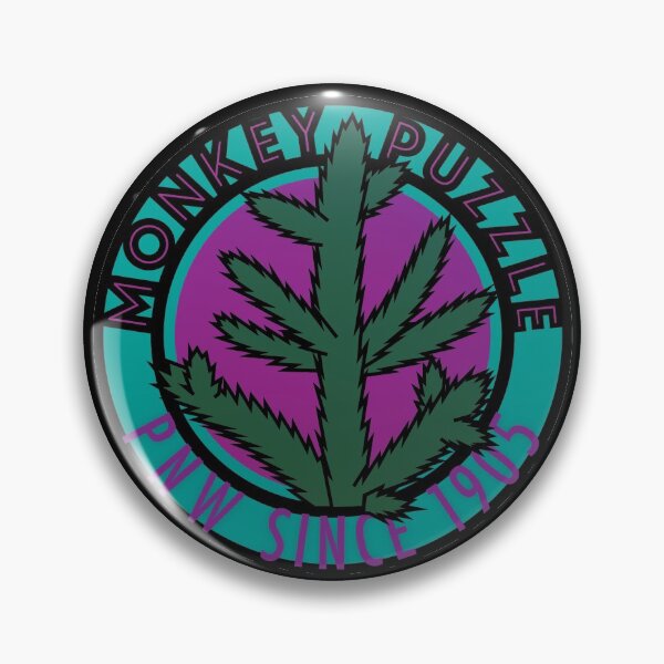 Artikelvorschau, Monkey Puzzle Pacific Northwest Emblem Rückblick entworfen und verkauft von SeaCoDesign.