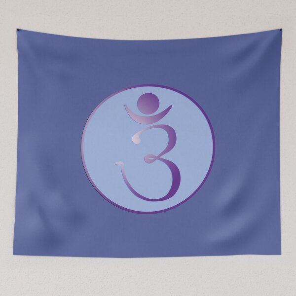 Item preview, OM Logo - Purple on Blue designed and sold by Fractal Journeys, etc. .