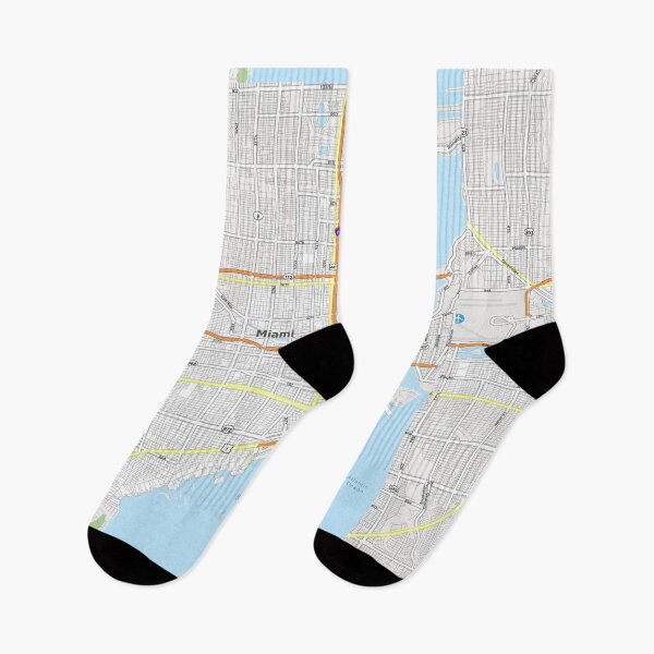Item preview, Miami Florida beach Heat Dolphins Lauderdale map art designed and sold by Midwest-Goods.