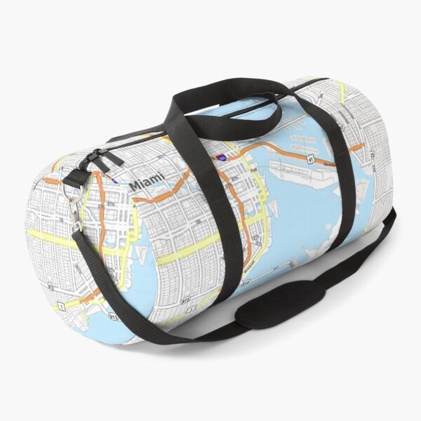 Item preview, Miami Florida beach Heat Dolphins Lauderdale map art designed and sold by Midwest-Goods.