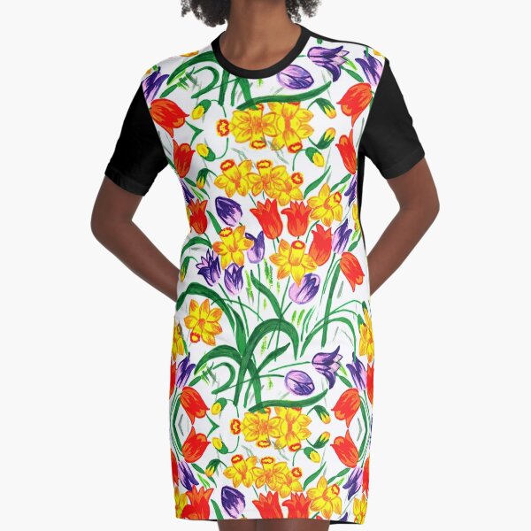 Seamless Tulips Dresses for Sale | Redbubble