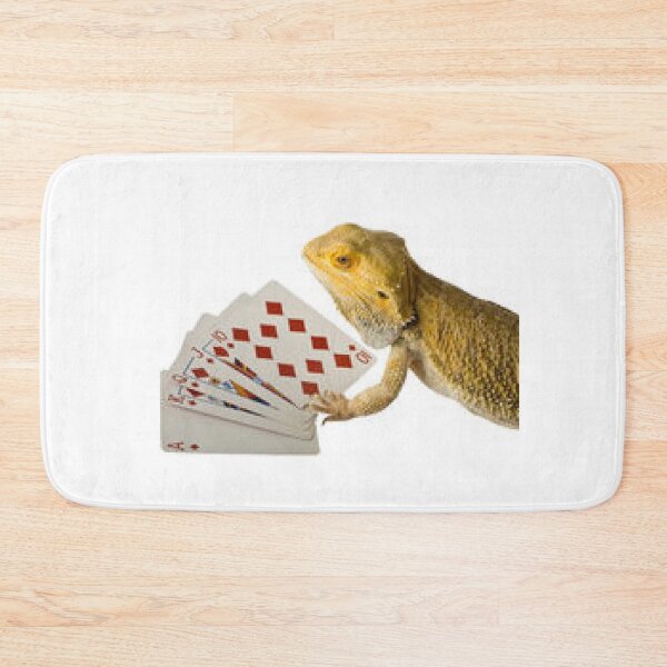 Item preview, Lizard Playing Poker With Perfect Winning Hand.  Poker Fans. designed and sold by lduke47.