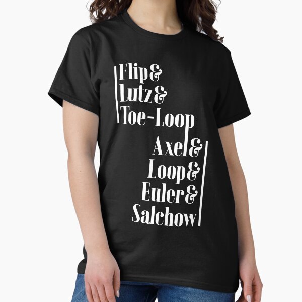 Figure Skating Edge And Toe Jumps White Classic T-Shirt