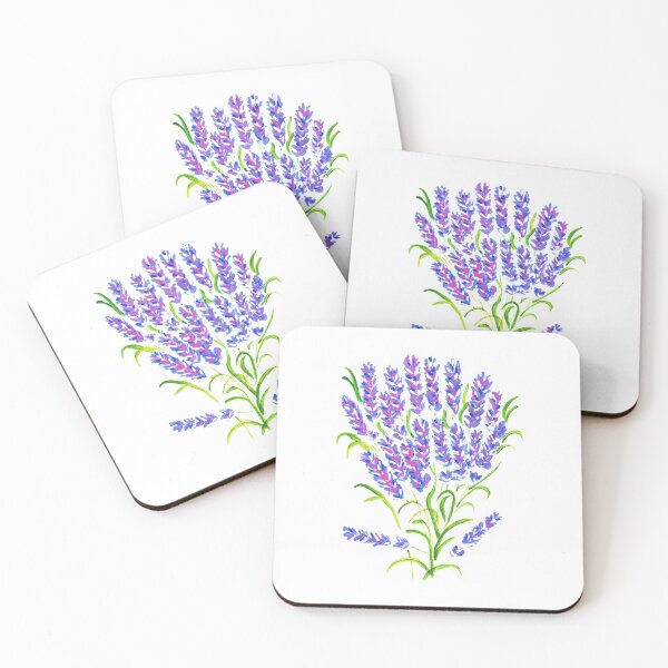 Item preview, Cute Watercolor Abstract Lavender Flowers Pattern. Cute Wild Purple Lavender Floral Botanical Garden Print designed and sold by silviaol.