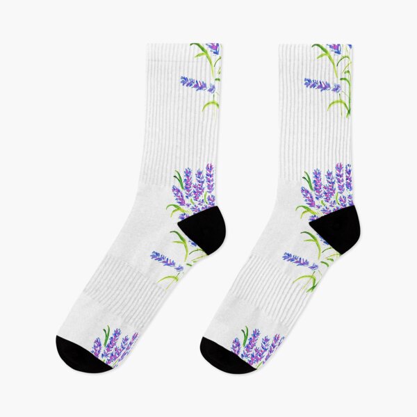 Item preview, Cute Watercolor Abstract Lavender Flowers Pattern. Cute Wild Purple Lavender Floral Botanical Garden Print designed and sold by silviaol.