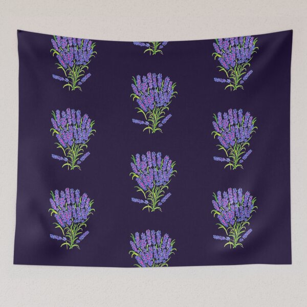 Item preview, Cute Watercolor Abstract Lavender Flowers Pattern. Cute Wild Purple Lavender Floral Botanical Garden Print designed and sold by silviaol.
