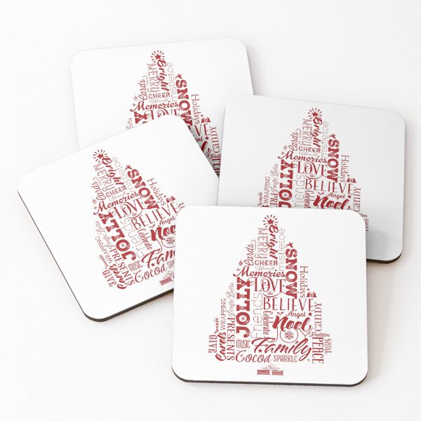 Item preview, Typographic Christmas Tree in Red designed and sold by moosemtndesign.