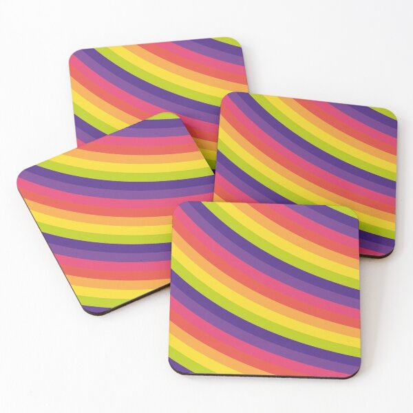 Item preview, Rainbow Stripes Pattern, Green, Yellow, Orange, Purple, Red, Blue, Green Stripes Pattern designed and sold by silviaol.