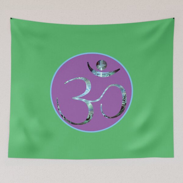 Item preview, OM Logo - Fractal Pattern on Purple designed and sold by Fractal Journeys, etc. .