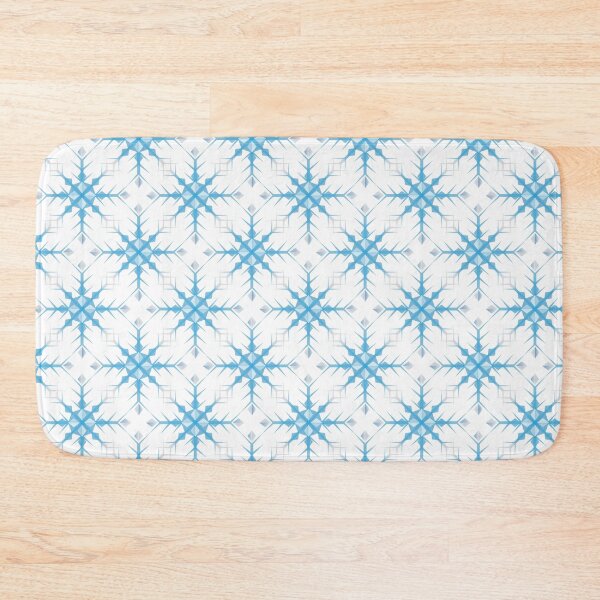 Item preview, Blue Snowflake Pattern on White Background designed and sold by Lisa Thomas.