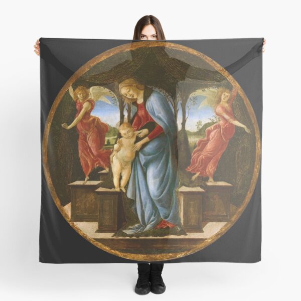 Vista previa del artículo con la obra «Sandro Botticelli "Virgin and Child with Two Angels"», diseñado y vendido por Alexandra Dahl.