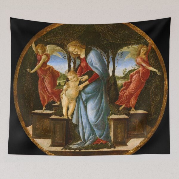 Item preview, Sandro Botticelli "Virgin and Child with Two Angels" designed and sold by Alexandra Dahl.