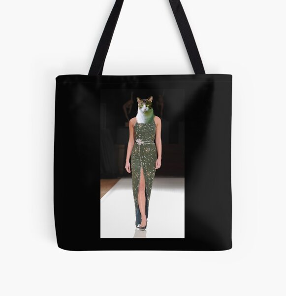 Catwalk Dream - A Feline Fantasy All Over Print Tote Bag