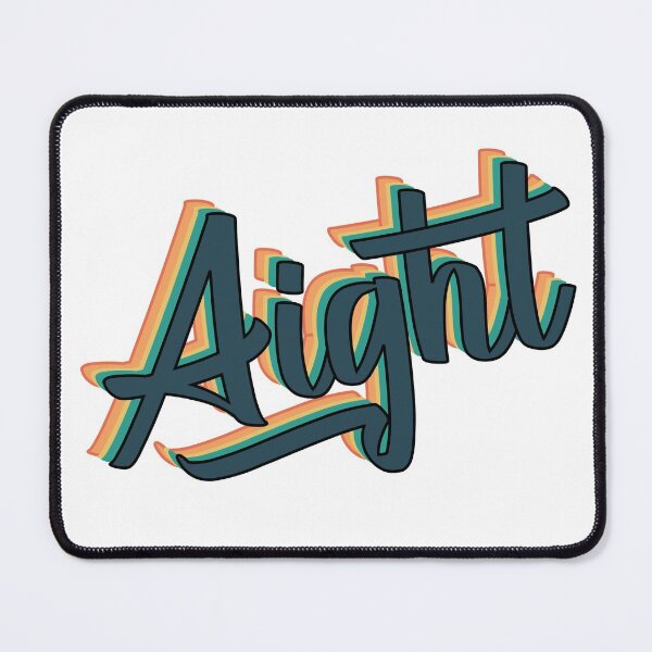 Item preview, Aight Fancy Script in Retro Vintage Sunset Colors designed and sold by Worldesigns by Artsiren.