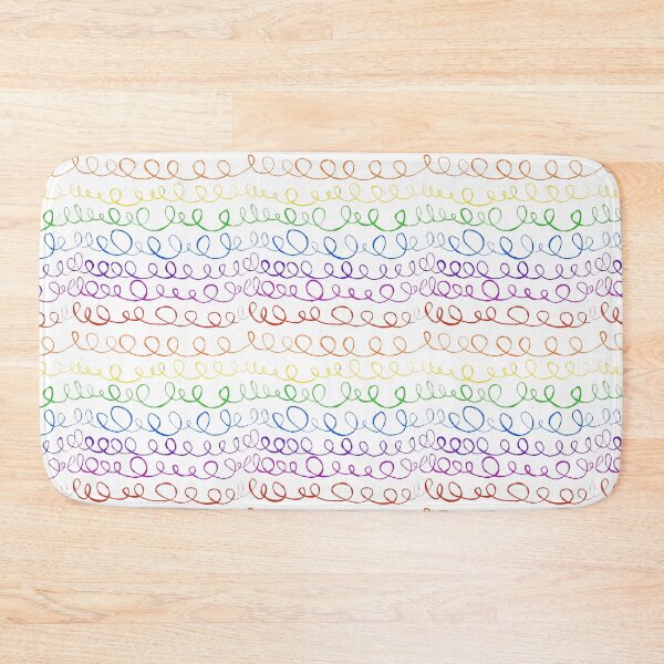 Item preview, Rainbow Scribble Loops Pattern designed and sold by wordznart.