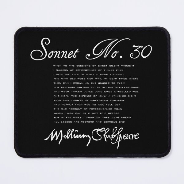 Item preview, Shakespeare Sonnet No. 30 (Light Version) designed and sold by Styled Vintage.