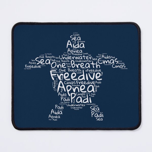 Item preview, Freedive - Word Cloud Turtle - Freediving Gift designed and sold by cotros.