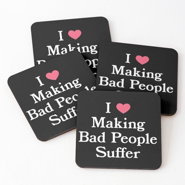 Item preview, I [heart] Making Bad People Suffer (Dark Background) designed and sold by KTewson.