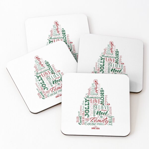 Item preview, Typographic Christmas Tree in Red & Green designed and sold by moosemtndesign.