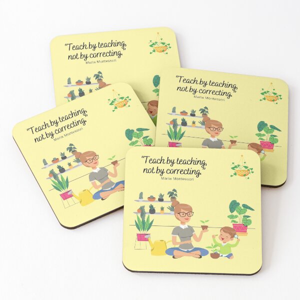 Item preview, TEACH BY TEACHING, NOT BY CORRECTING, MARIA MONTESSORI, Quotes By Famous People designed and sold by TeyMank.