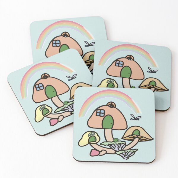 Item preview, Mushroom village (pastel) designed and sold by DoodlesbyRayne.