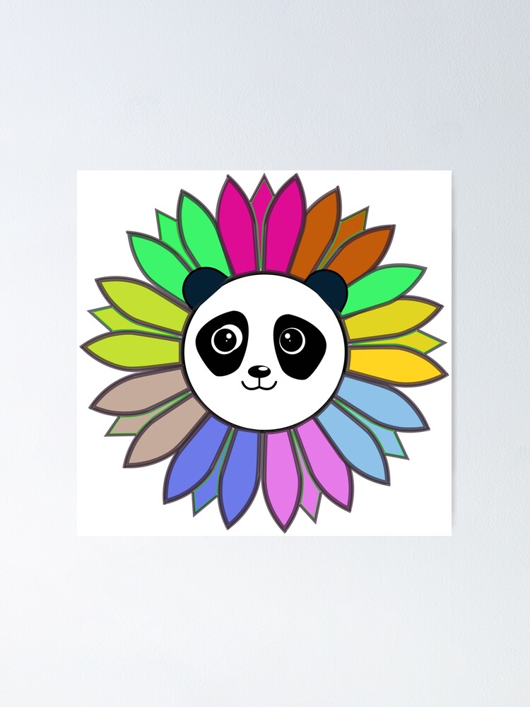 Póster «Panda con diseño de girasol» de Sumi-S1 | Redbubble