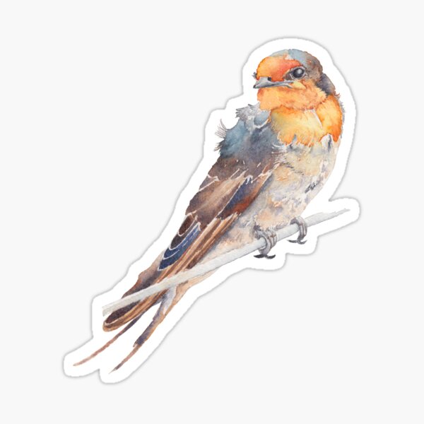 Item preview, Welcome swallow - bird watercolour designed and sold by Zoya Makarova.
