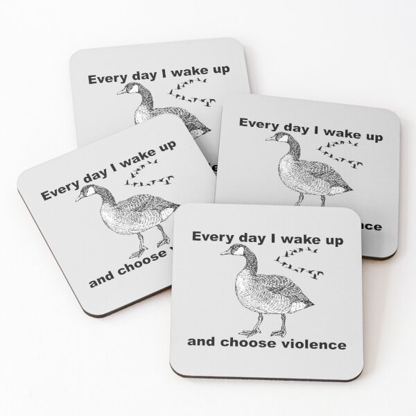 Item preview, The goose chooses violence (BLACK text) designed and sold by GentryRacing.