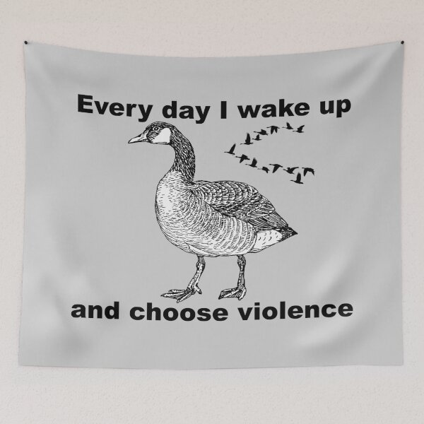 Item preview, The goose chooses violence (BLACK text) designed and sold by GentryRacing.