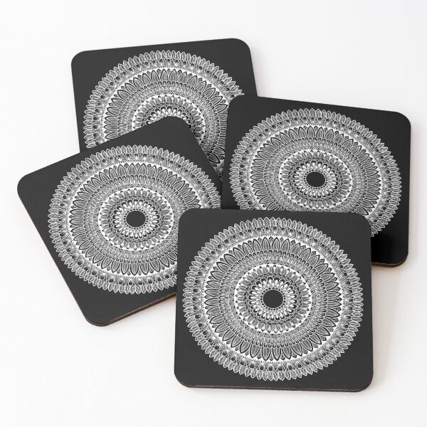 Item preview, Leaved Mandala Black - SimmyGhatt designed and sold by simmyghatt.