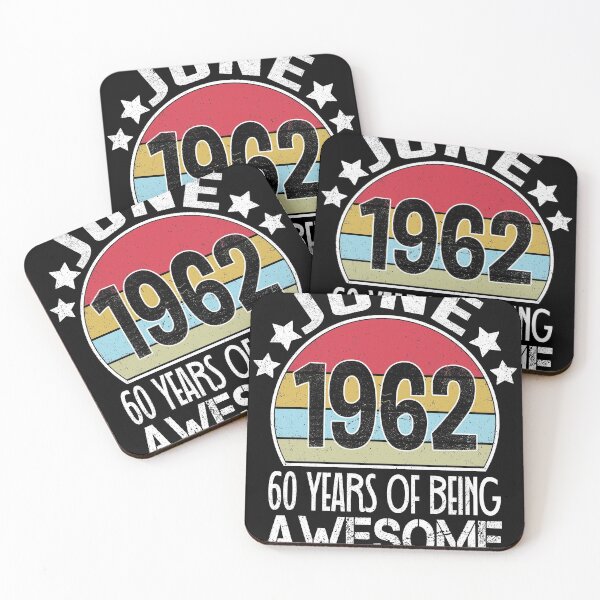 Aperçu de l'œuvre 60 ans anniversaire cadeau Vintage juin 1962 drôle pour anniversaire créée et vendue par nmichom.