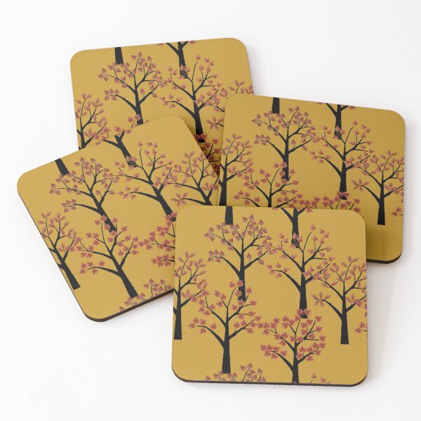Item preview, 5 Fall Trees on golden rod. designed and sold by PlaneNsimple.