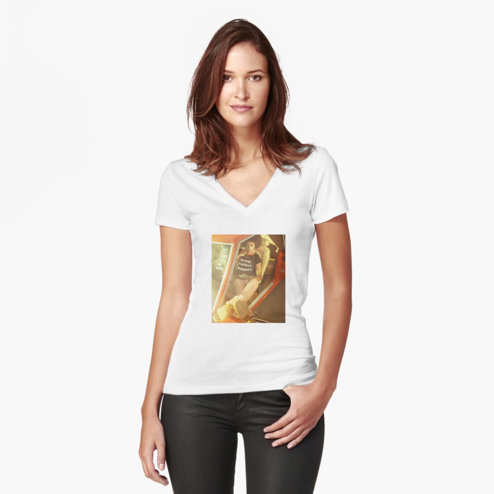 Item preview, Fitted V-Neck T-Shirt designed and sold by CoffeeCupLife2.