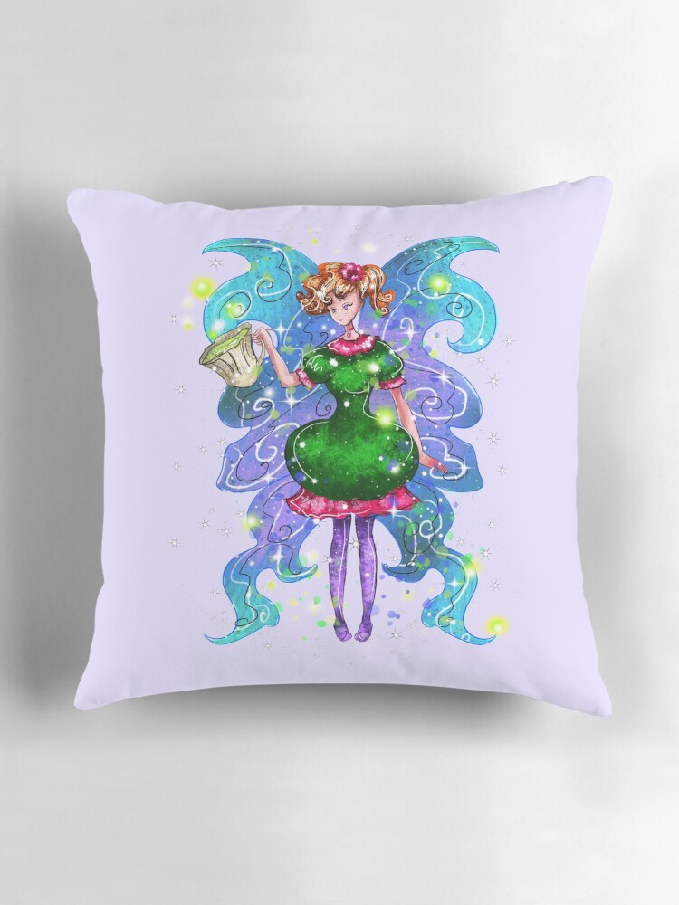Thumbnail 3 of 4, Pillow, Tyra The Teacup Fairy™ designed and sold by TeelieTurner.