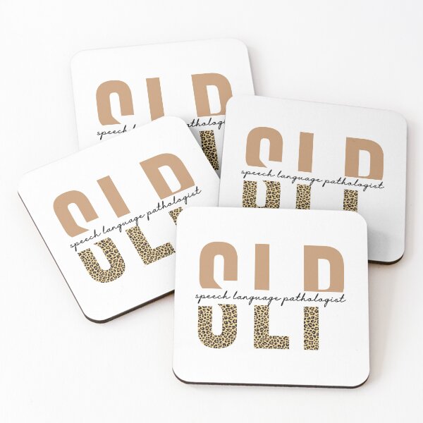 Item preview, SLP Speech language pathologist Cheetah typography | Speech language Pathology | Speech pathologist gifts designed and sold by Violet Treasures.