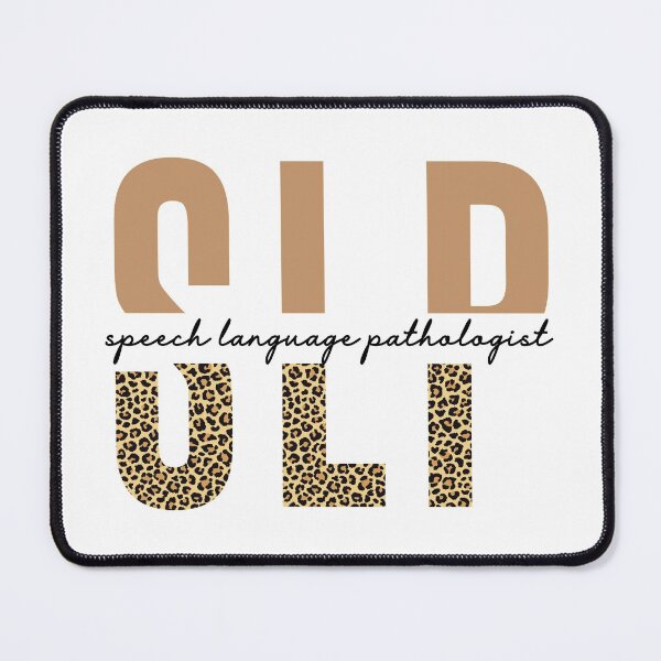 Item preview, SLP Speech language pathologist Cheetah typography | Speech language Pathology | Speech pathologist gifts designed and sold by Violet Treasures.