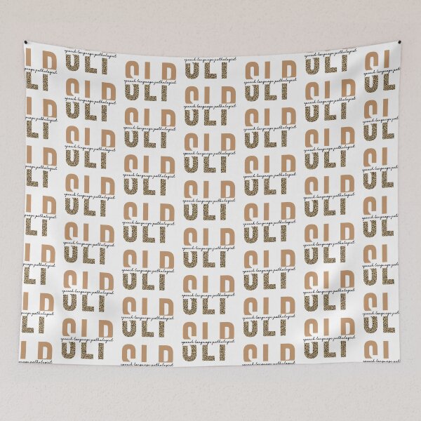 Item preview, SLP Speech language pathologist Cheetah typography | Speech language Pathology | Speech pathologist gifts designed and sold by Violet Treasures.