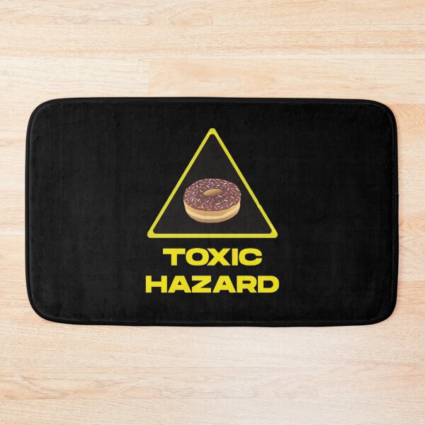 Item preview, Toxic Hazard Funny Donut Lover Warning Sign Parody designed and sold by SharpThreadZ.