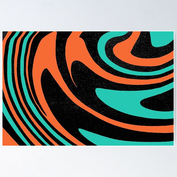 Item preview,  Midcentury modern pattern, curvey, waves,green yellow and black abstract pattern, 1960s pattern, bad trip designed and sold by Nostrathomas66.