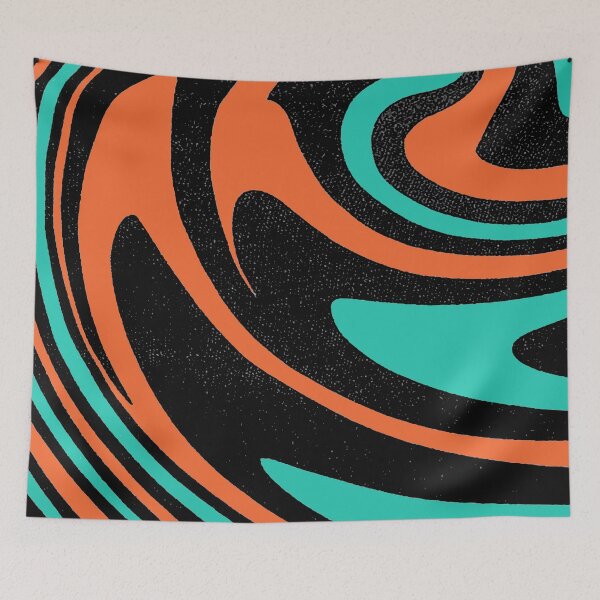 Item preview,  Midcentury modern pattern, curvey, waves,green yellow and black abstract pattern, 1960s pattern, bad trip designed and sold by Nostrathomas66.