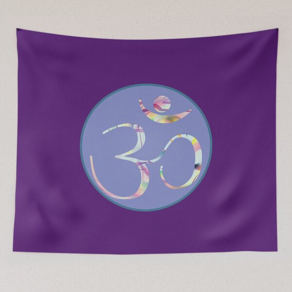 Item preview, OM Logo - Fractal Pattern on Purple designed and sold by Fractal Journeys, etc. .