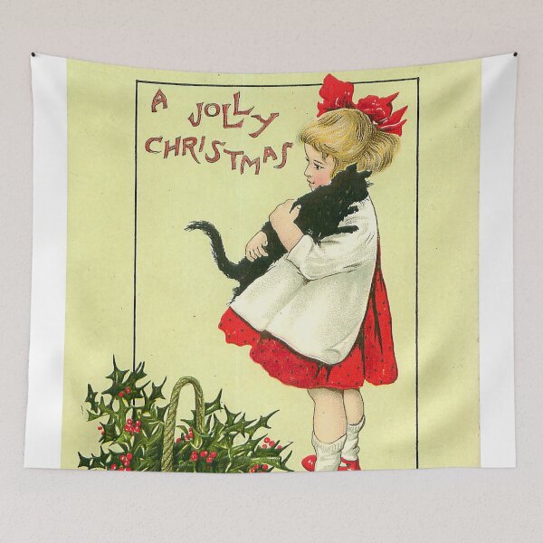 Item preview, Vintage "A Jolly Christmas" Postcard designed and sold by Douglas E. Welch Design and Photography.
