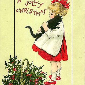 Artwork thumbnail, Vintage "A Jolly Christmas" Postcard by Douglas E. Welch Design and Photography