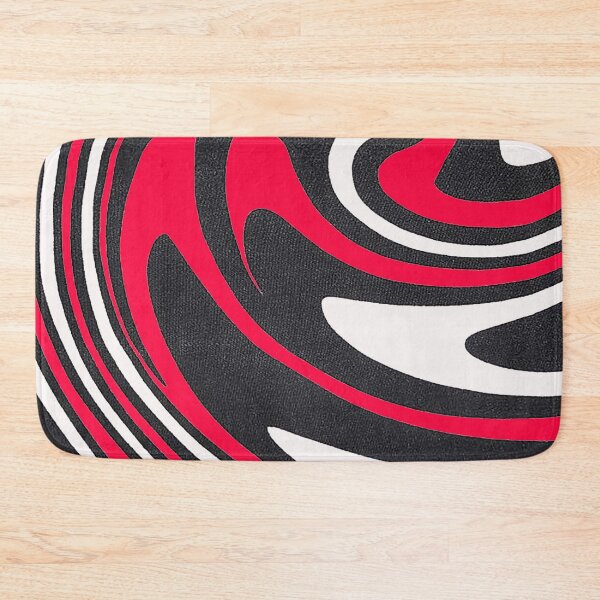 Item preview, Midcentury modern pattern, curvey, waves, red white and black abstract pattern, 1960s pattern, bad trip designed and sold by Nostrathomas66.