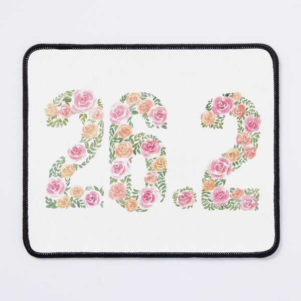 Item preview, Watercolor floral letters 26.2 marathon art, gift for runner designed and sold by fengyuhao.