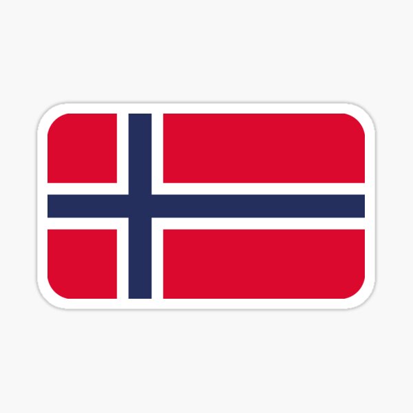 Item preview, Norway Flag Sticker designed and sold by Daymand.