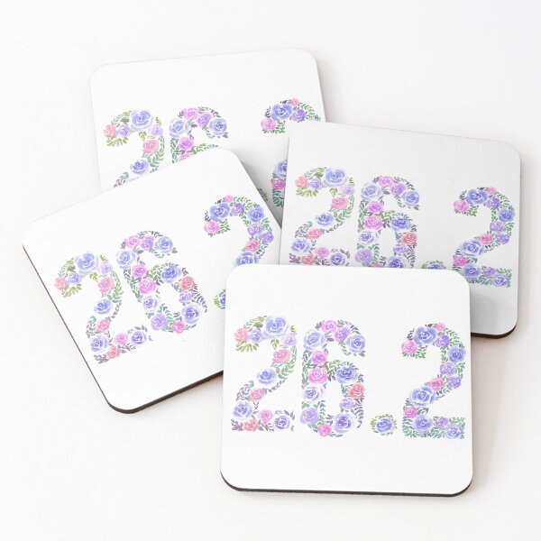 Item preview, Watercolor floral letters 26.2 marathon art - blue version, gift for runner designed and sold by fengyuhao.