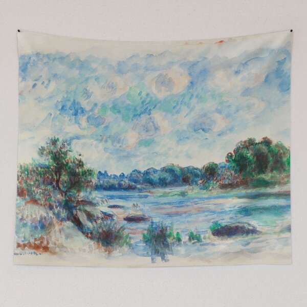 Item preview, Impressionist Painting Landscape at Pont–Aven (1892) by Pierre-Auguste Renoir designed and sold by Designedbysm.