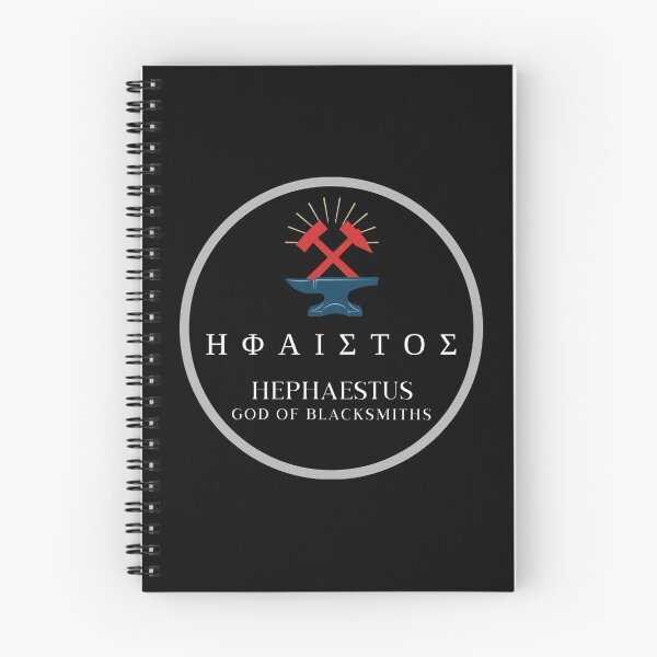 Item preview, Hephaestus Greek God of Blacksmiths Anvil Hammer Mythology Design designed and sold by OnyxMoonDesigns.